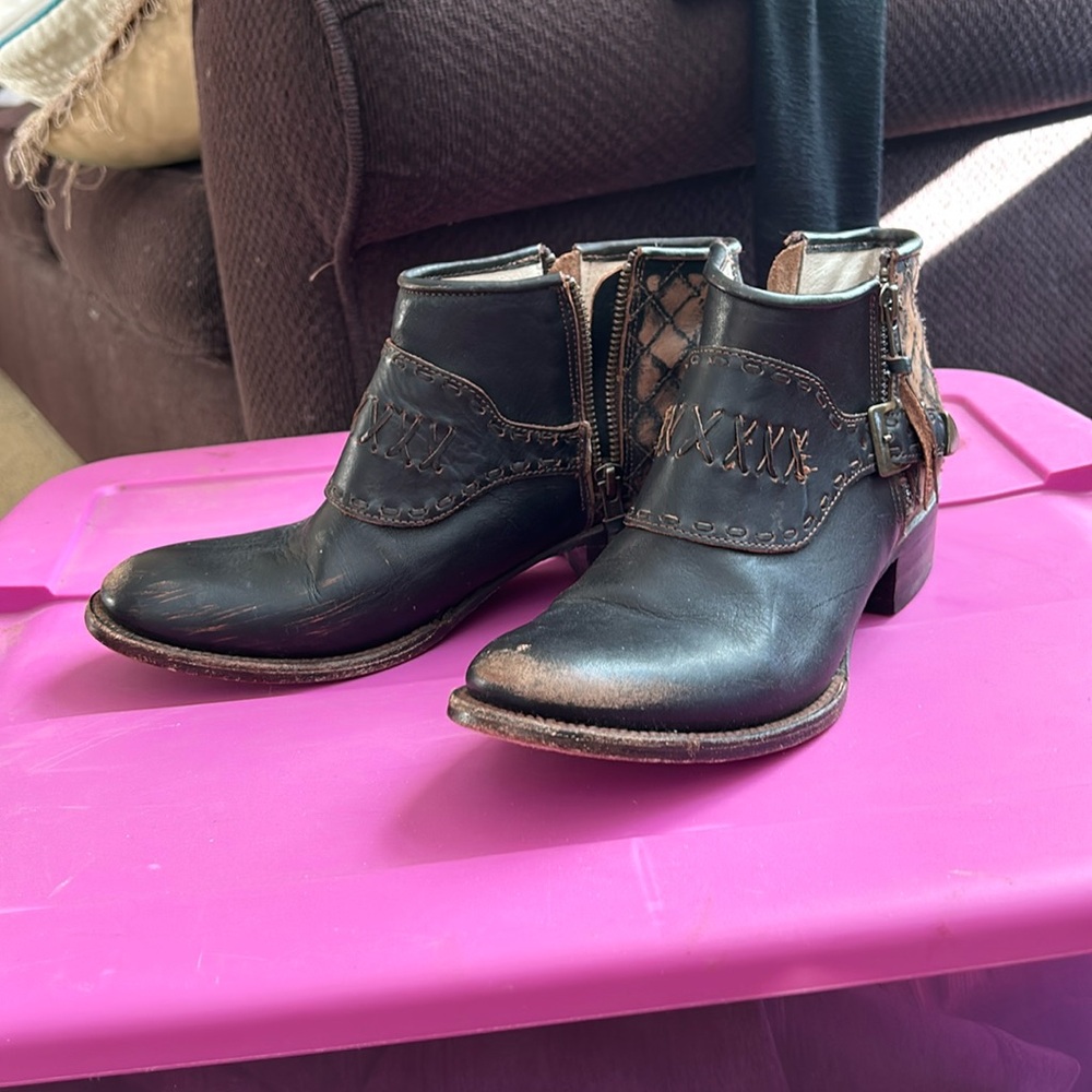 Freebird black ankle boots